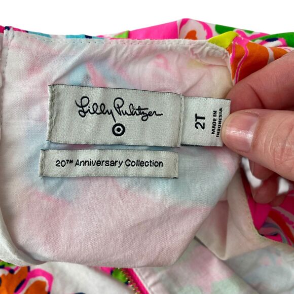 Lilly Pulitzer Dress Sheath Knee Girls 2T Floral Sleeveless Preppy Colorful - Picture 6 of 8